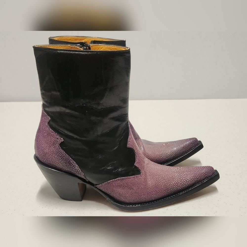 African Boots Western Stingray Leather Made in Mexico‎ SZ US 6 RARE